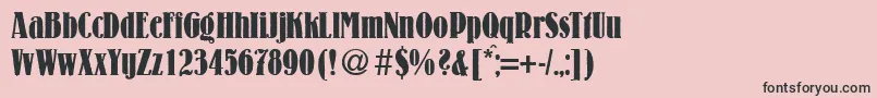 LouiscondBoldDb Font – Black Fonts on Pink Background