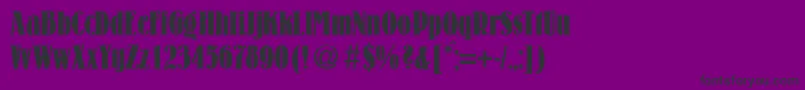 Weitere Informationen zur LouiscondBoldDb-Schriftart LouiscondBoldDb-Schriftart – Schwarze Schriften auf violettem Hintergrund
