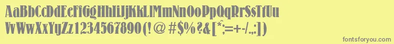 LouiscondBoldDb Font – Gray Fonts on Yellow Background