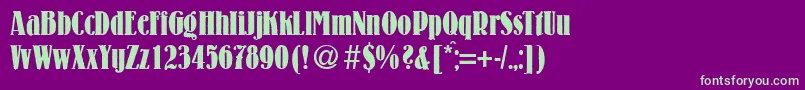 LouiscondBoldDb Font – Green Fonts on Purple Background