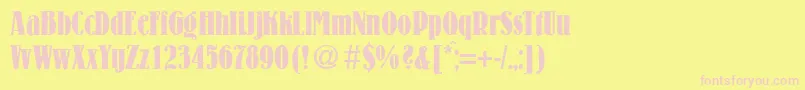 LouiscondBoldDb Font – Pink Fonts on Yellow Background