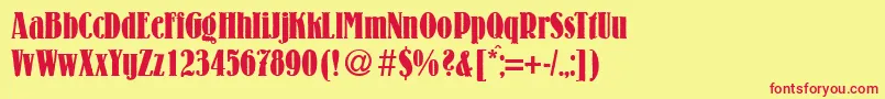 LouiscondBoldDb Font – Red Fonts on Yellow Background