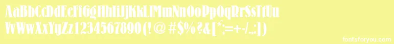 LouiscondBoldDb Font – White Fonts on Yellow Background