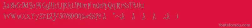 CatKrap Font – Gray Fonts on Red Background