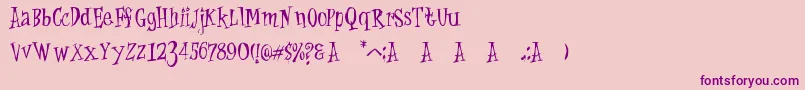 CatKrap Font – Purple Fonts on Pink Background