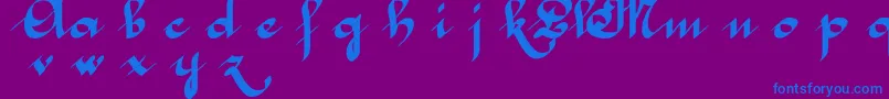 McleonaBold Font – Blue Fonts on Purple Background