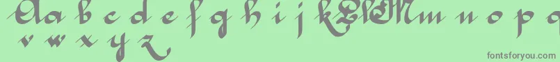 フォントMcleonaBold – 緑の背景に灰色の文字