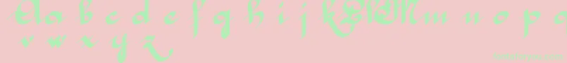 McleonaBold Font – Green Fonts on Pink Background