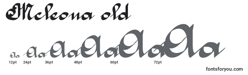 McleonaBold Font Sizes