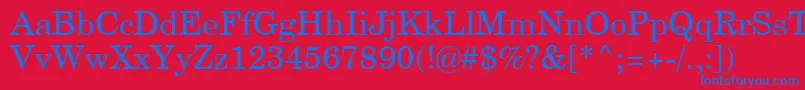 CenturySchoolbookSwa Font – Blue Fonts on Red Background