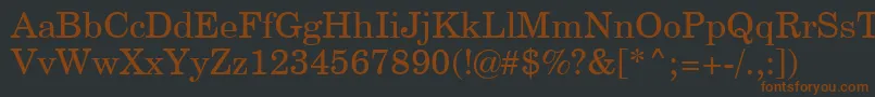Шрифт CenturySchoolbookSwa – коричневые шрифты на чёрном фоне