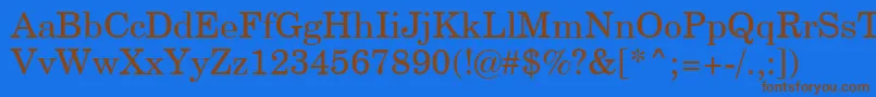 CenturySchoolbookSwa Font – Brown Fonts on Blue Background