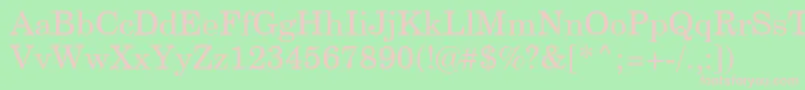 CenturySchoolbookSwa Font – Pink Fonts on Green Background