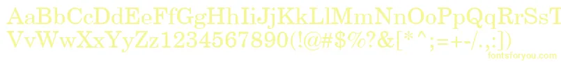CenturySchoolbookSwa Font – Yellow Fonts on White Background