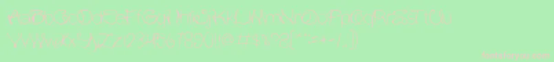 FlowerInTheWindow Font – Pink Fonts on Green Background