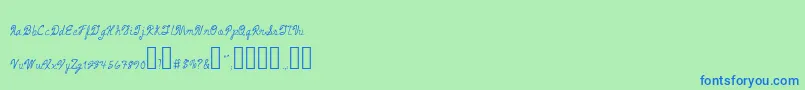 ArmandChief Font – Blue Fonts on Green Background