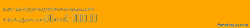 ArmandChief Font – Blue Fonts on Orange Background