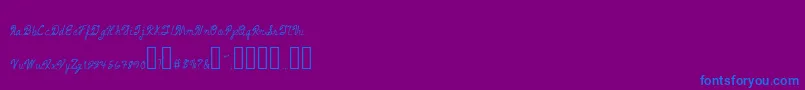 ArmandChief-fontti – siniset fontit violetilla taustalla