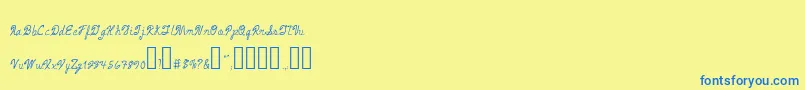 ArmandChief Font – Blue Fonts on Yellow Background