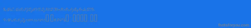 ArmandChief Font – Gray Fonts on Blue Background