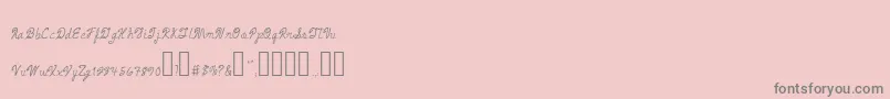 Fonte ArmandChief – fontes cinzas em um fundo rosa