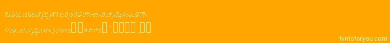 Czcionka ArmandChief – zielone czcionki na pomarańczowym tle