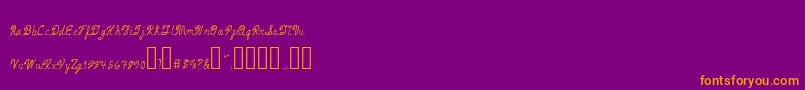 ArmandChief Font – Orange Fonts on Purple Background