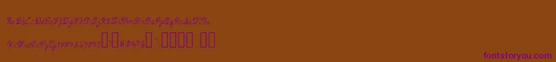 ArmandChief Font – Purple Fonts on Brown Background