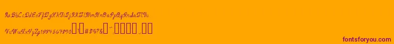 ArmandChief Font – Purple Fonts on Orange Background