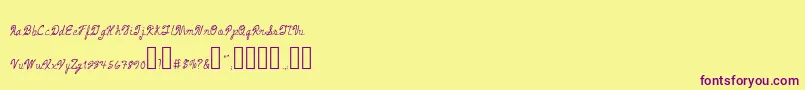 ArmandChief Font – Purple Fonts on Yellow Background