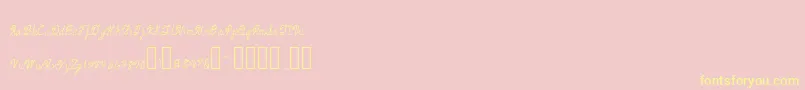 ArmandChief-Schriftart – Gelbe Schriften auf rosa Hintergrund