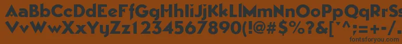 Czcionka EpicgothicRegular – czarne czcionki na brązowym tle