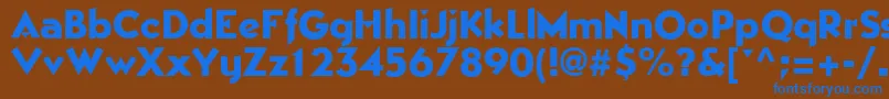 フォントEpicgothicRegular – 茶色の背景に青い文字