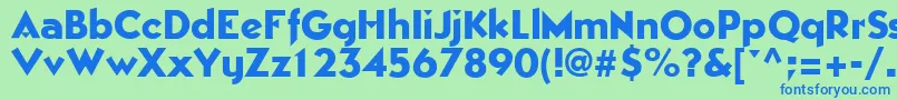 EpicgothicRegular-Schriftart – Blaue Schriften auf grünem Hintergrund