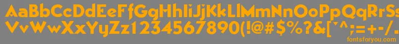 フォントEpicgothicRegular – オレンジの文字は灰色の背景にあります。