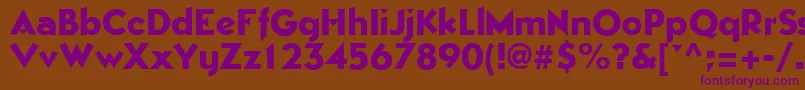 Czcionka EpicgothicRegular – fioletowe czcionki na brązowym tle