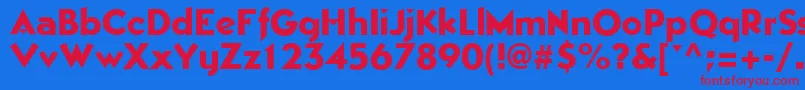 EpicgothicRegular Font – Red Fonts on Blue Background