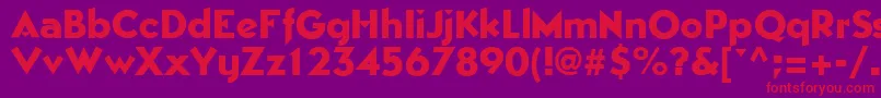 EpicgothicRegular Font – Red Fonts on Purple Background