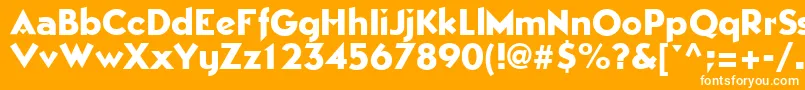 EpicgothicRegular-Schriftart – Weiße Schriften auf orangefarbenem Hintergrund