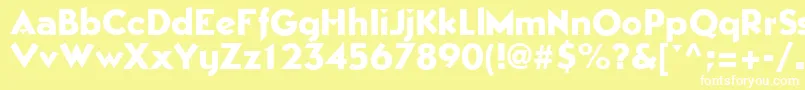 EpicgothicRegular-Schriftart – Weiße Schriften auf gelbem Hintergrund