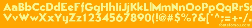 EpicgothicRegular-Schriftart – Gelbe Schriften auf orangefarbenem Hintergrund