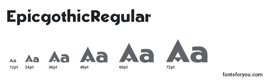EpicgothicRegular Font Sizes