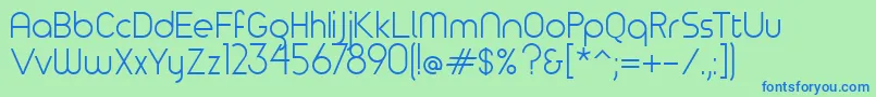 Timeburnernormal Font – Blue Fonts on Green Background