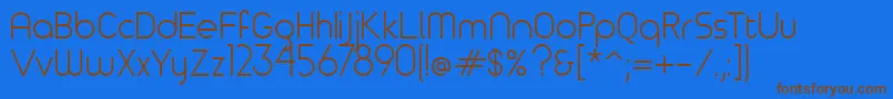 Police Timeburnernormal – polices brunes sur fond bleu