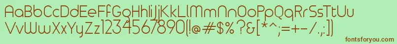 Timeburnernormal Font – Brown Fonts on Green Background