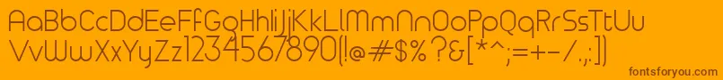 Timeburnernormal Font – Brown Fonts on Orange Background