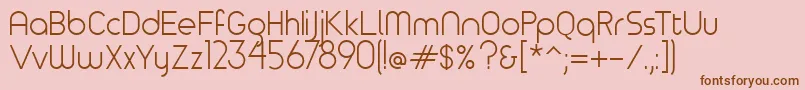 Timeburnernormal Font – Brown Fonts on Pink Background