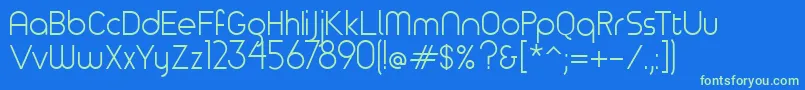 Timeburnernormal Font – Green Fonts on Blue Background