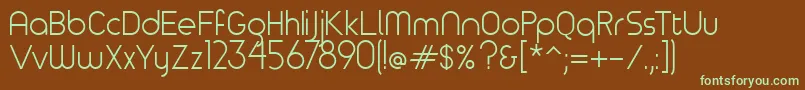 Timeburnernormal Font – Green Fonts on Brown Background