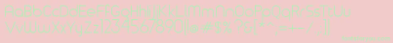 Шрифт Timeburnernormal – зелёные шрифты на розовом фоне